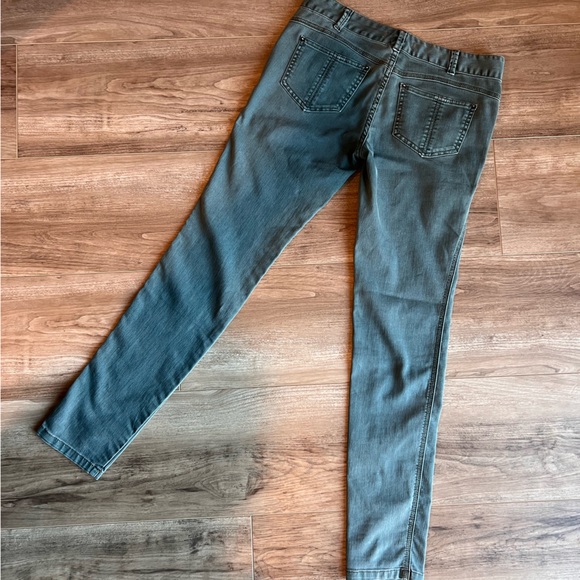 Free People green denim jeans, lovely muted color great condition size 29 - Picture 2 of 9